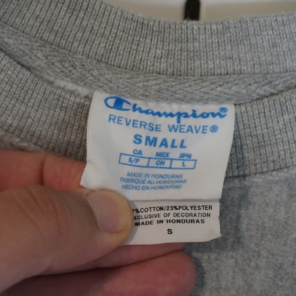 Champion Reverse Weave Sweatshirt Gray Crew‎ Neck Pullover Small Menswear - Picture 5 of 6